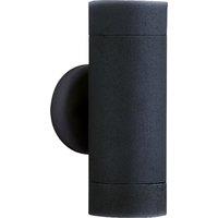 Outdoor Black Dual Wall Light (GU10 LED)