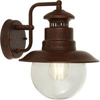 Outdoor Brown Fisherman Style Wall Light