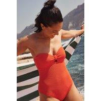 Seersucker Bustier Swimsuit