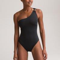 Asymmetric Buckle Trim Swimsuit