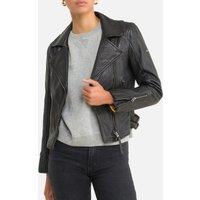 Leather Zip-Up Jacket