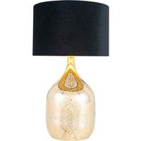 Dual Lit Champagne Mercurial Glass Table lamp