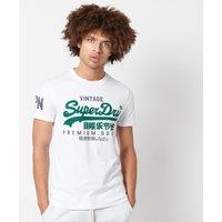 Vintage Logo Cotton T-Shirt with Logo Print and Crew Neck