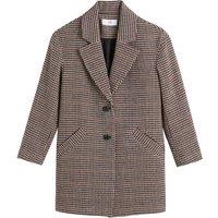 Recycled Houndstooth Check Coat