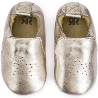 Metallic Leather Star Slippers