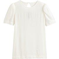 Crew Neck Blouse with Short Sleeves