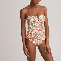 Floral Print Bustier Swimsuit