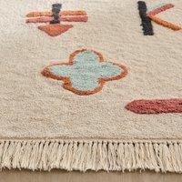 Ivica Graphic Fringed 100% Organic Cotton Child's Rug