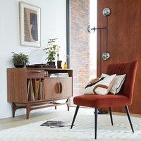 Larsen Walnut Vinyl Storage Cabinet