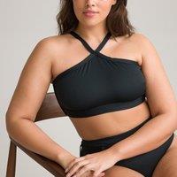 Recycled Bikini Top with Crossover Front