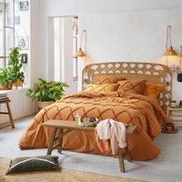 Assa Caramel Tufted 100% Cotton Pillowcase