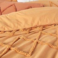 Assa Ochre Cotton Fitted Sheet for Deep Mattresses (30cm)