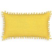 Tasoy Tassel Linen Cotton Cushion Cover