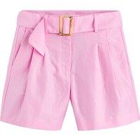 Cotton/Linen Shorts with Pleat Front