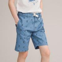 Animal Print Cotton Shorts, 3-12 Years