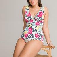 Tummy Toning Triangle Swimsuit in Floral Print