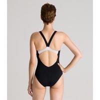 Logo Stripes V-Back Swimsuit