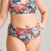 Tummy Toning Bikini Bottoms in Floral Print