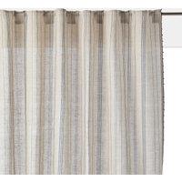 Melise Striped Hidden Hook Cotton Linen Curtain