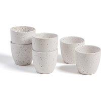 Set of 6 Pido Speckled Stoneware Coffee Cups