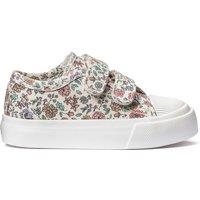 Kids Recycled Floral Canvas Trainers with Touch 'n' Close Fastening