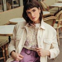 Paper Bag Shorts with Turn-Ups in Cotton Mix