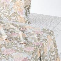 Dolce Floral 100% Cotton Percale 200 Thread Count Flat Sheet