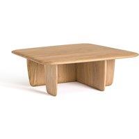 Iloss Large Curved Solid Oak Coffee Table