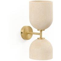 Bolodia Paper Mch and Brass Effect Wall Light