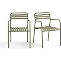 Set of 2 Manni Aluminium Garden Armchairs