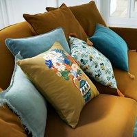 Callas Floral Tassel 40 x 40cm Square Cotton Cushion Cover
