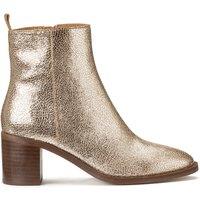 Les Signatures - Metallic Leather Ankle Boots