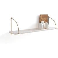 Fitia 80cm Marble & Brass Wall Shelf