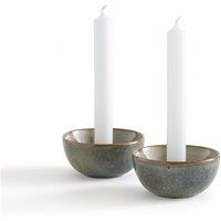 Set of 2 Nelina Ceramic Candle Holders