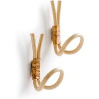 Set of 2 Malu Rattan Wall Hooks