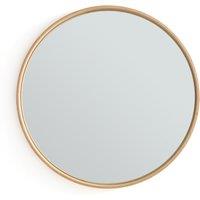 Alaria 80cm Diameter Oak Veneer Round Mirror