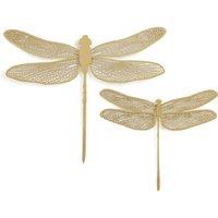 Set of 2 Strakaza Small Decorative Brass Dragonflies