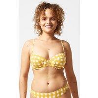 Ella Demi-Cup Bikini Top in Check Print