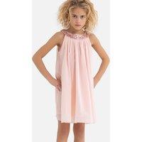 Organic Cotton Dress with Sequin Neck, 3-12 Years