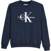 Core Monogram Cotton Sweatshirt with Logo Print and Crew Neck