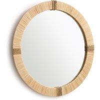 Ghada 55cm Diameter Round Raffia Mirror