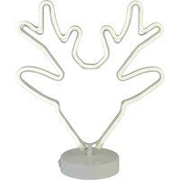 31cm White Neon Deer LED Light