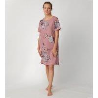 Printed Organic Cotton Nightshirt with Short Sleeves