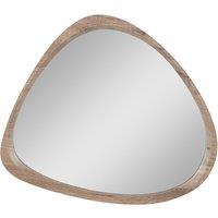 57cm Wooden Curved Wall Mirror