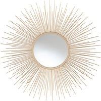 80cm Gold Starburst Round Wall Mirror