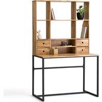 Hiba Oak & Metal Extendable Desk