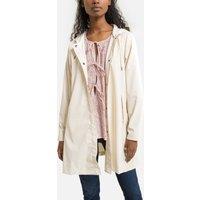 A-Line Hooded Jacket with Zip Fastening