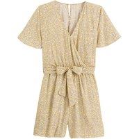 Floral Print Crossover Playsuit