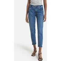 Violet Recycled Tapered Straight Jeans with High Waist