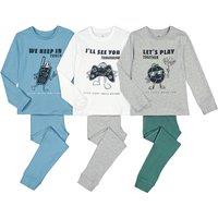 Pack of 3 Pyjamas in Printed Cotton